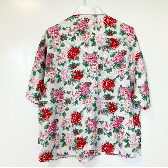 Vintage Victoria’s Secret Floral Silky Button Down - Picture 7 of 8